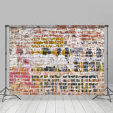 Lofaris Vintage Graffiti Brick Wall Photography Backdrop